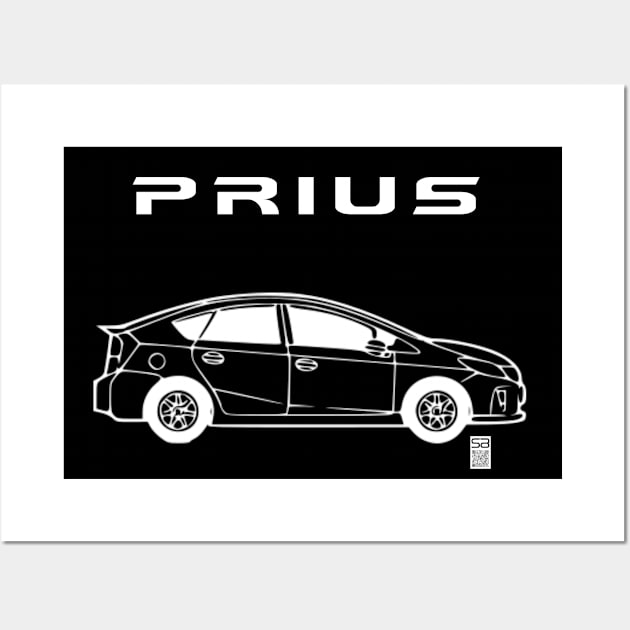 Prius (white design) Wall Art by JSnipe